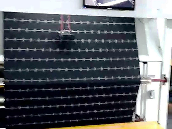 Down jacket channel fabric coating line