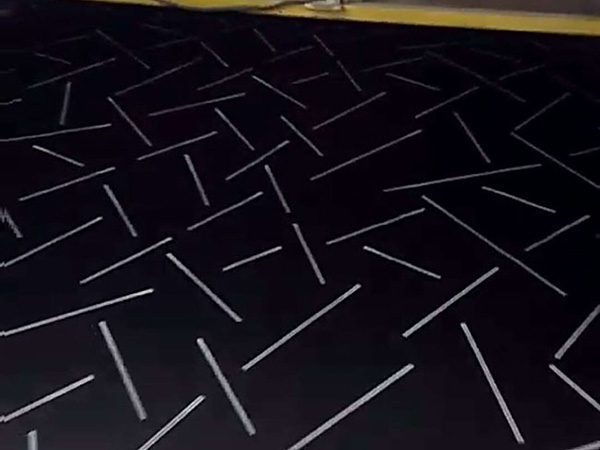 Down jacket channel fabric coating line